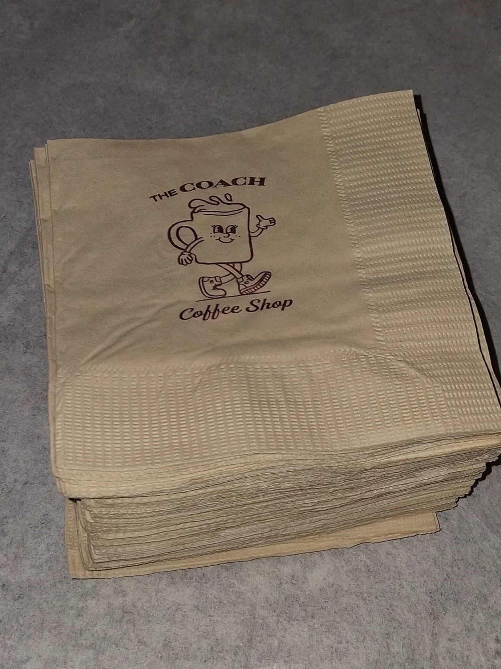 Coach Coffee Shop Branded Cream Beverage Napkins - Pack Of 70 New